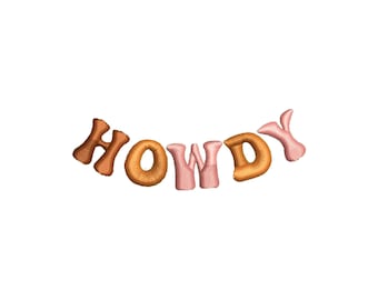 Howdy Embroidery Design, Western Embroidery Files, Cowgirl Embroidery Patterns, Machine Embroidery Designs