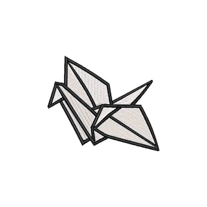 Disegni per ricamo a macchina con gru origami, arte giapponese, schema per ricamo, file per ricamo, ricamo alla moda, download digitale