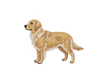 ゴールデンレトリバーの刺繍デザイン、ミニ犬の刺繍ファイル、ペットの刺繍パターン、ミシン刺繍デザイン