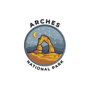 Arches National Park embroidery design, Embroidery files, Embroidery pattern, USA, Travel, Mountains, Travel Machine embroidery designs