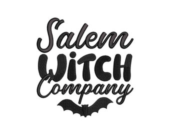 Salem Witch Company Embroidery Design, Halloween Embroidery Designs, Witch Embroidery Files, Spooky Season, Machine Embroidery Designs