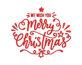 Merry Christmas Machine Embroidery Designs, Holiday Embroidery Files, Festive Xmas Embroidery Patterns