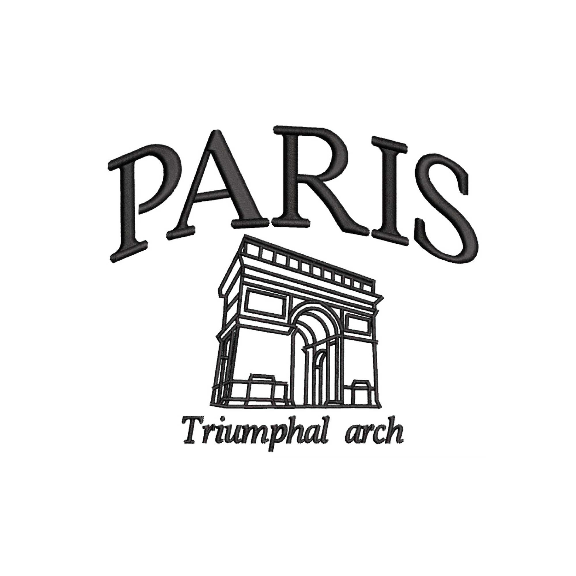 France Paris embroidery design, Machine embroidery designs, Embroidery pattern, Embroidery files, Arc de Triomphe, Triumphal Arch, Travel