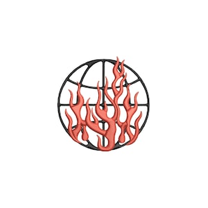 Mini Burning planet embroidery design, embroidery files, embroidery pattern, trendy embroidery designs, machine embroidery designs