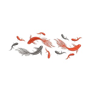Koi fish machine embroidery designs, Japanese art, Fishing, embroidery pattern, embroidery files, trendy embroidery, digital download