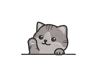 Kattenborduurontwerp, machineborduurontwerpen, babyborduurontwerpen, borduurpatroon, borduurbestanden, digitale download