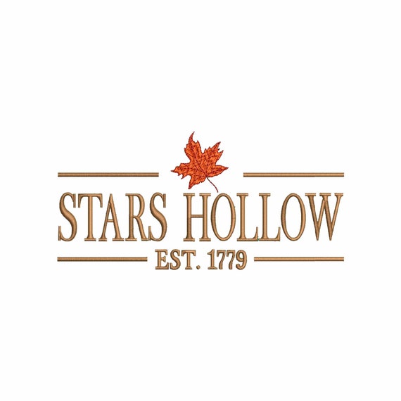 Fall embroidery designs, Stars Hollow machine embroidery designs, embroidery files, embroidery pattern, digital download