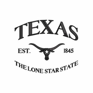 Texas machine embroidery designs, embroidery files, embroidery pattern, Cowboy state, rodeo, western, wild west, howdy, digital download