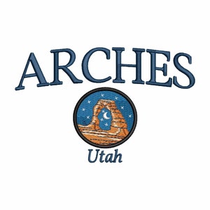 Utah Arches National Park Machine embroidery designs, Travel embroidery, Traveling, Nature embroidery, Mountain embroidery, Landscape art