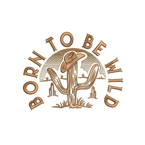 Cowboy embroidery design, machine embroidery designs, embroidery pattern, embroidery files, trendy embroidery designs, Born to be wild