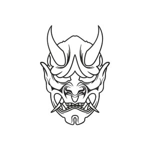 Demon mask embroidery designs, Oni mask embroidery files, Japanese mask, Hannya mask, , Kitsune mask, Samurai mask, Anime mask, Japanese art