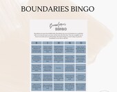 Boundaries Bingo Counseling Tool, Mental Health Tool. Set Healthy Boundaries, Printable PDF