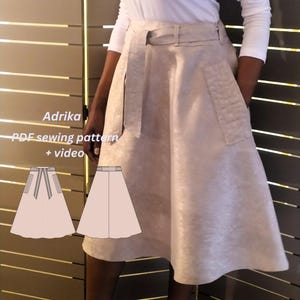 【NONCODE】CASE Belt Pin Tuck Long Skirt Pintuck Skirt | Spiral Printed Cotton Skirt – CordStudio