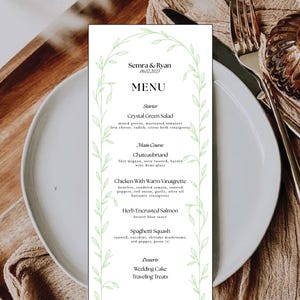 Benutzerdefinierte Menüs | Elegante Hochzeitsmenüs | Hochzeits-Menükarten | Moderne Hochzeitsmenüs | Party-Menüs