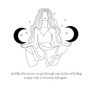 Moon Goddess Minimalistic digital art