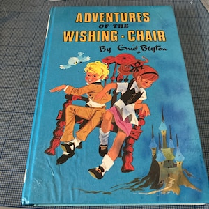 Upcycled Vintage Children's Book Notebook – Handbound Cream Paper, Glitter Endpages