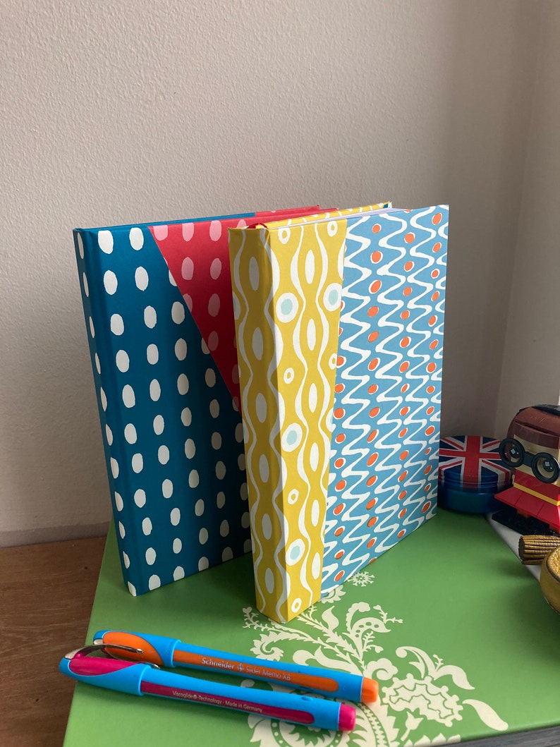 Handmade Blank Notebooks, Covered With Bold, Patterned Printed Paper