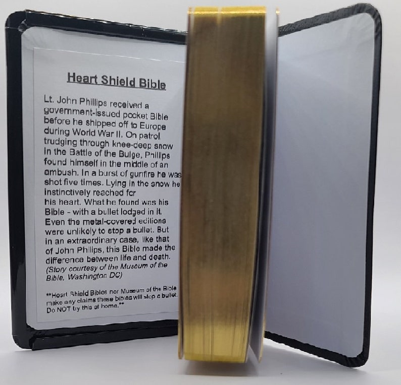 Commemorative Heart Shield Bible Back the Blue Etsy