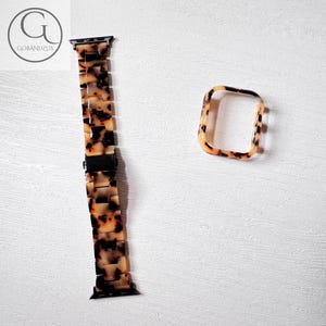 Tortoise Shell Apple Watch Band Resin Bracelet Strap 40mm 41mm 42mm ...