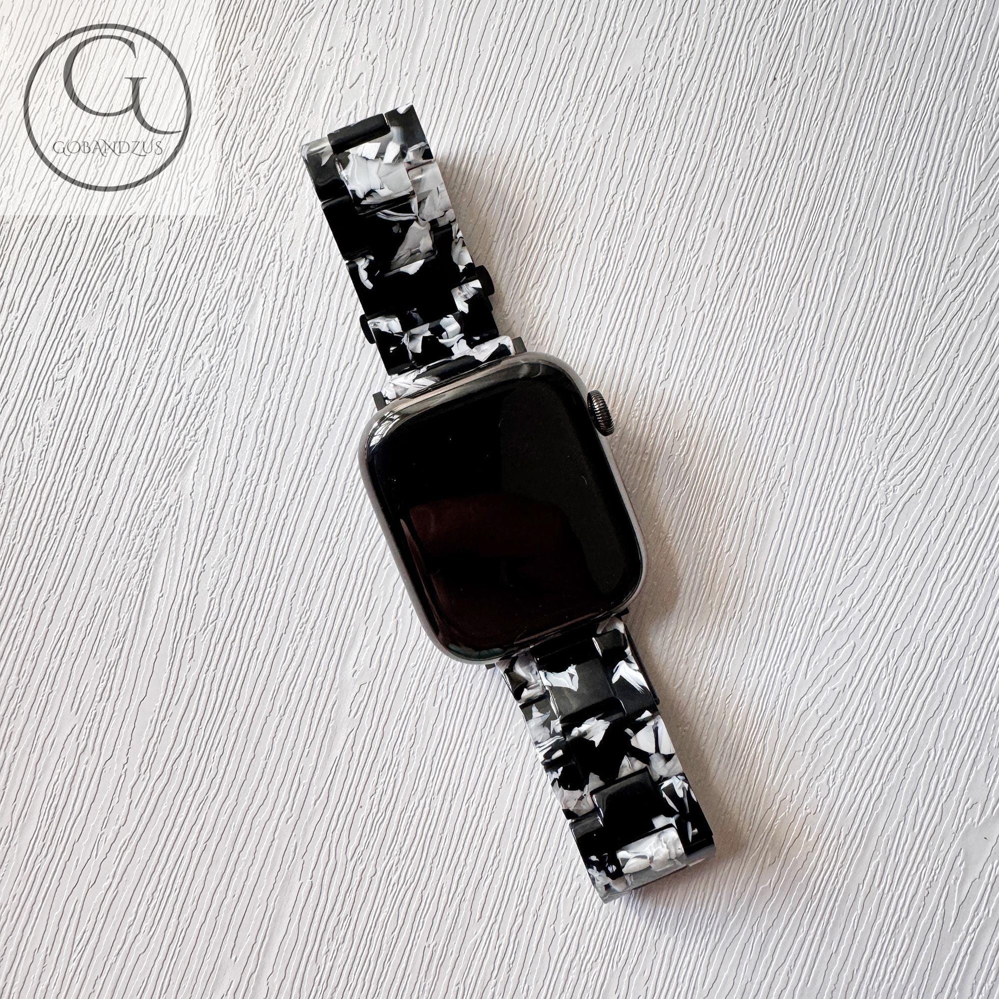 Midnight Marble Apple Watch Band Resin Bracelet Strap 38 40 