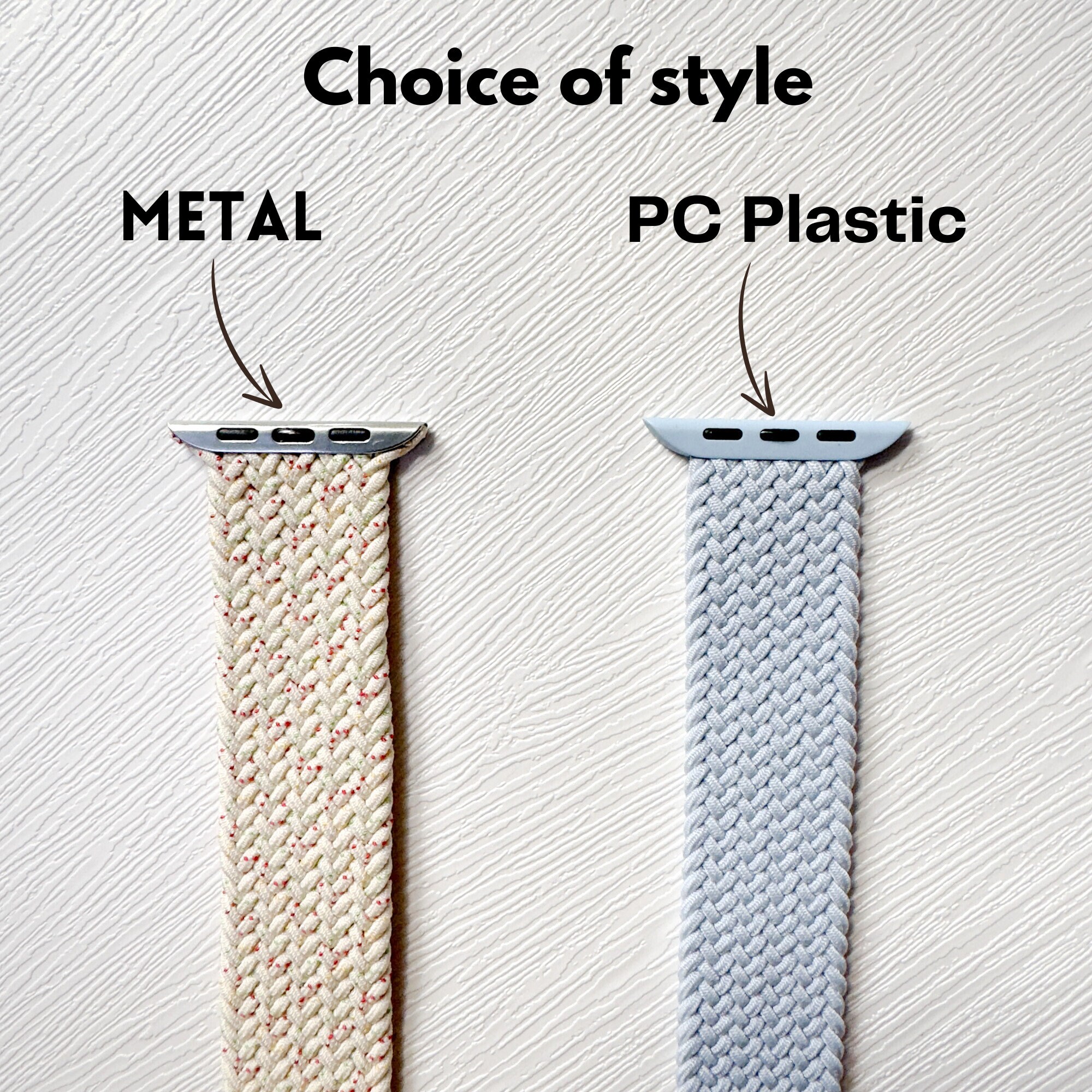 Starlight Mist Braided Nylon Apple Watch Band Ultra 38 40 41 42 44 45 49mm Woven Elastic Knitted Loop Strap iWatch Series 9 8 7 6 5 4 3 2 SE