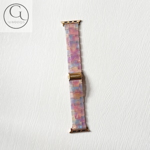 Sunset Aura Apple Watch Band Resin Bracelet Strap 40mm 41mm 42mm 44mm 45mm 46mm 49mm Women Charms Series 11 10 9 8 7 6 SE 1 2 3 4 5 image 5