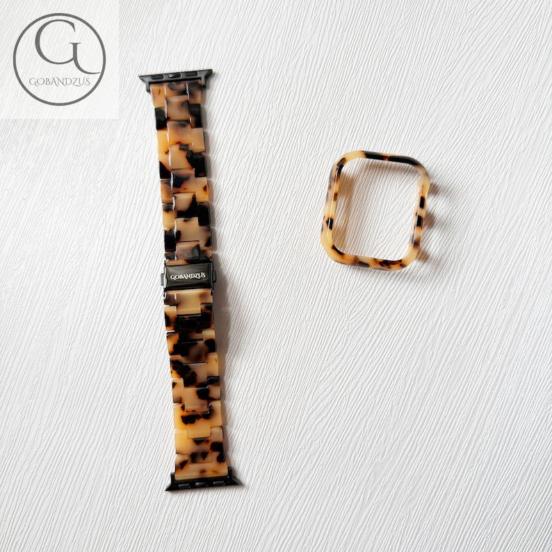 Tortoise Shell Apple Watch Band Resin Bracelet Strap 40mm 41mm 42mm 44mm 45mm 46mm 49mm Women Charms Series 11 10 9 8 7 6 SE 1 2 3 4 5 image 9