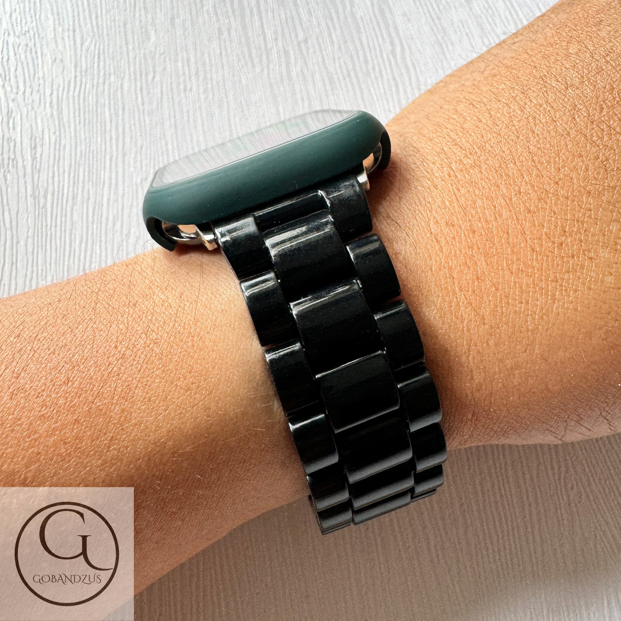 NEW Resin Black Strap Band for Apple Watch Unisex Ombre Resin Watch Band for Apple Watch main image 2