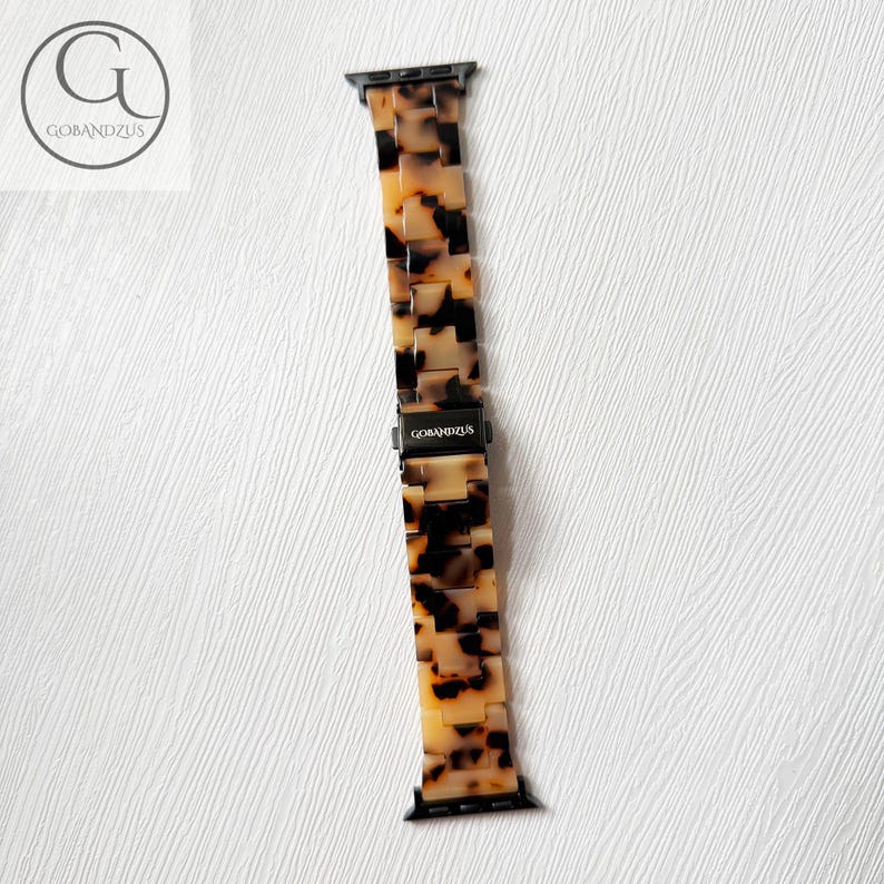 Tortoise Shell Apple Watch Band Resin Bracelet Strap 40mm 41mm 42mm 44mm 45mm 46mm 49mm Women Charms Series 11 10 9 8 7 6 SE 1 2 3 4 5 image 6