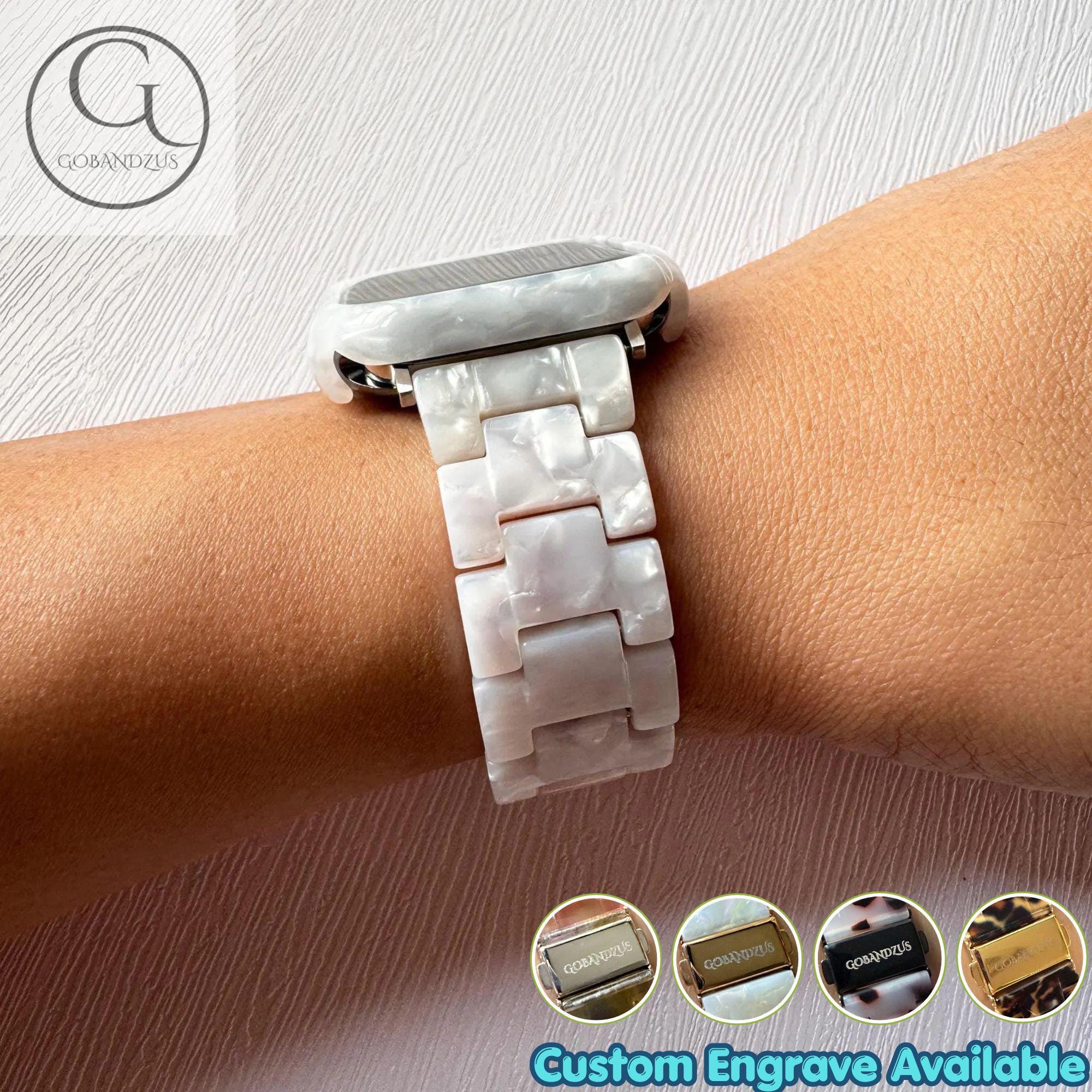 Pearl Mirage Apple Watch Band Resin Bracelet Strap 40mm 41mm 42mm