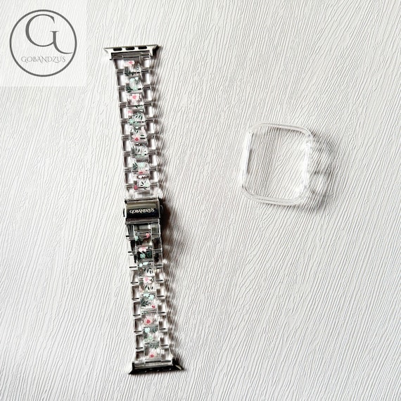 Petal Whisper Clear Acrylic Apple Watch Resin Bracelet Strap  display picture 1