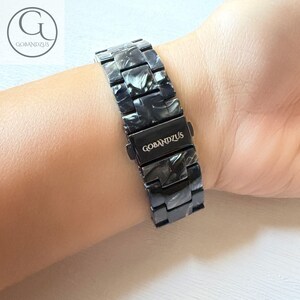 Shadow Stone Pattern Apple Watch Band Resin Bracelet Strap 40mm 41mm 42mm 44mm 45mm 46mm 49mm Women Charms Series 11 10 9 8 7 6 SE 1 2 3 4 5 image 3