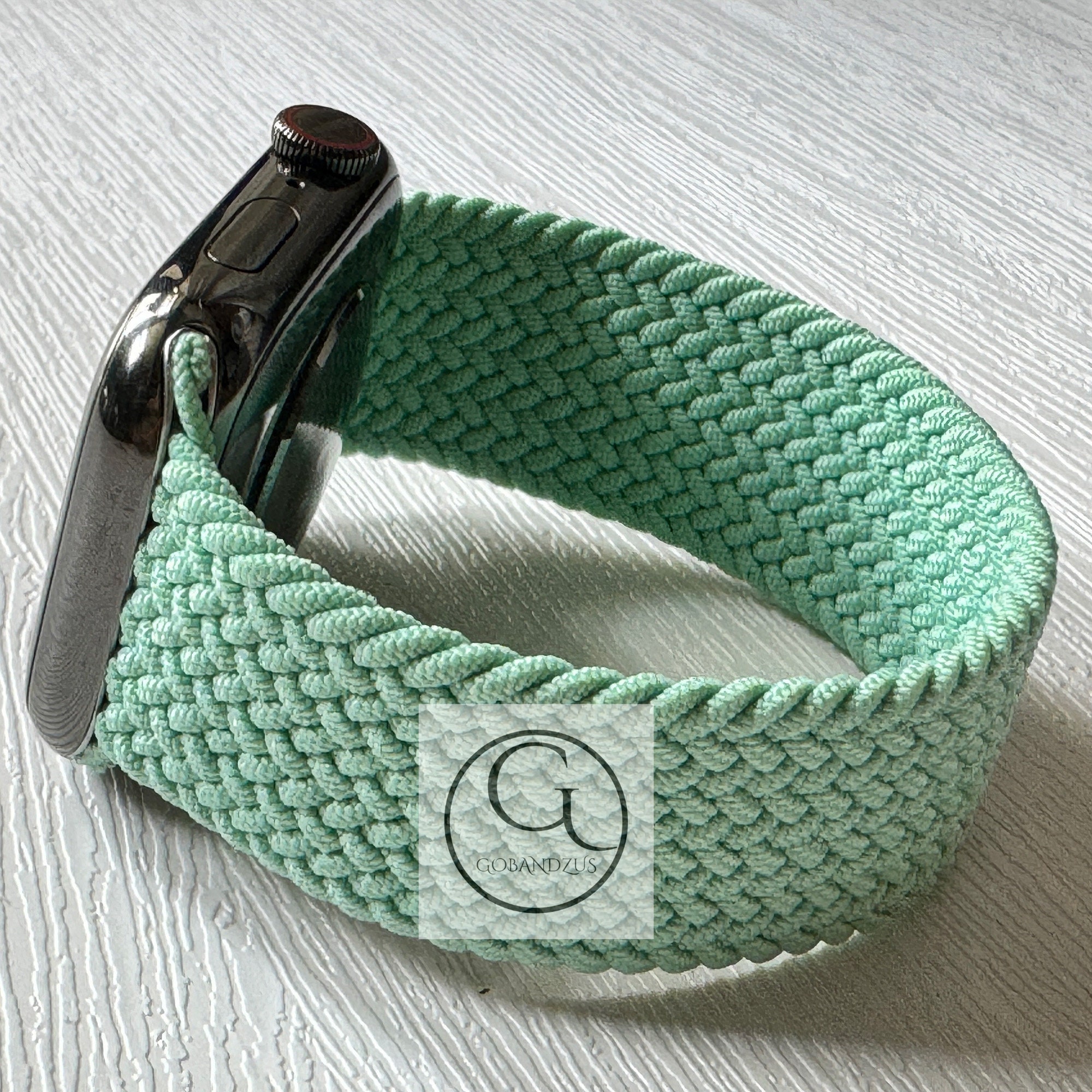 Starlight Mist Braided Nylon Apple Watch Band Ultra 38 40 41 42 44 45 49mm Woven Elastic Knitted Loop Strap iWatch Series 9 8 7 6 5 4 3 2 SE