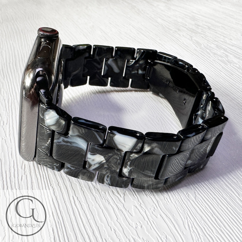 Shadow Stone Pattern Apple Watch Band Resin Bracelet Strap 40mm 41mm 42mm 44mm 45mm 46mm 49mm Women Charms Series 11 10 9 8 7 6 SE 1 2 3 4 5 image 5