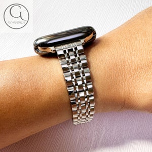 Silver Classic Mesh Slim Metal Collection for Apple Watch Elegant Stainless Steel Bands Compatible with All Series 38-49mm