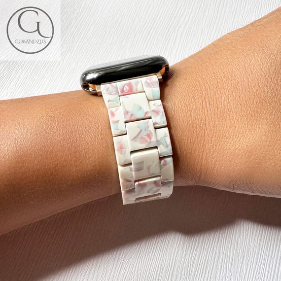 Pastel Marble Apple Watch Band Resin Bracelet Strap 40mm  display picture 1