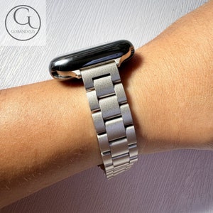 Starlight Premium Luxury Slim Metal Collection för Apple Watch Starlight Elegant rostfritt stålarmband kompatibelt med alla serier 38-49 mm