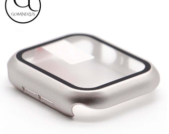Hard Case Cover Apple Watch 9 8 7 6 5 4 3 2 1 SE Tempered Glass iWatch Sports Protection 38mm 40mm 41mm 42mm 44mm 45mm
