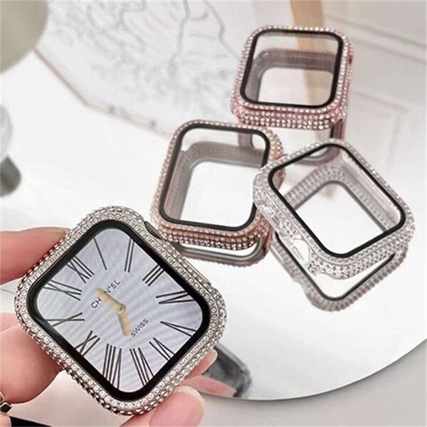 Bling Diamond Case Cover for Apple Watch Ultra 9 8 7 6 5 4 3 2 1 SE iWatch Sports Protection 38mm 40mm 41mm 42mm 44mm 45mm