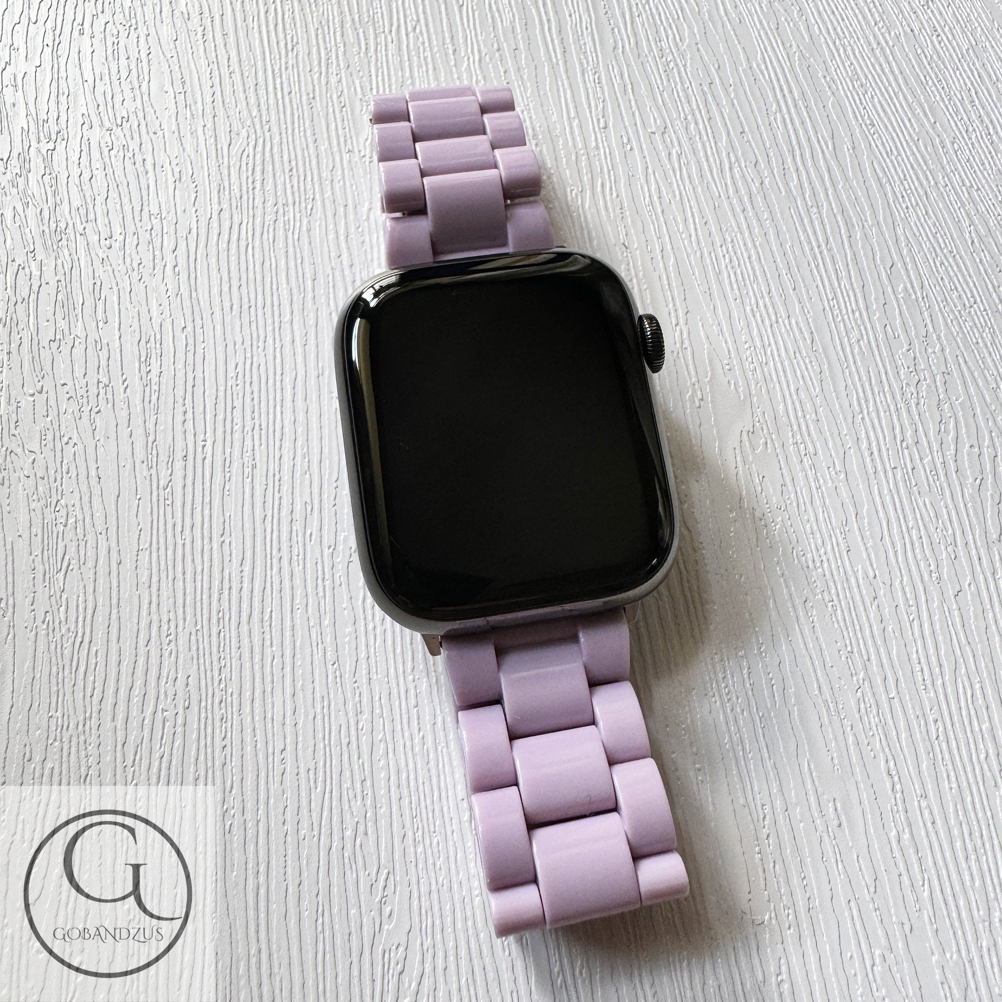 Purple Color Apple Watch Band Resin Bracelet Strap Pink 