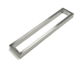 Pull Push Handles for Entrance Entry Front Door, Storefront Door, Office Door, Modern and Decent Design Square Style, Satin Finish