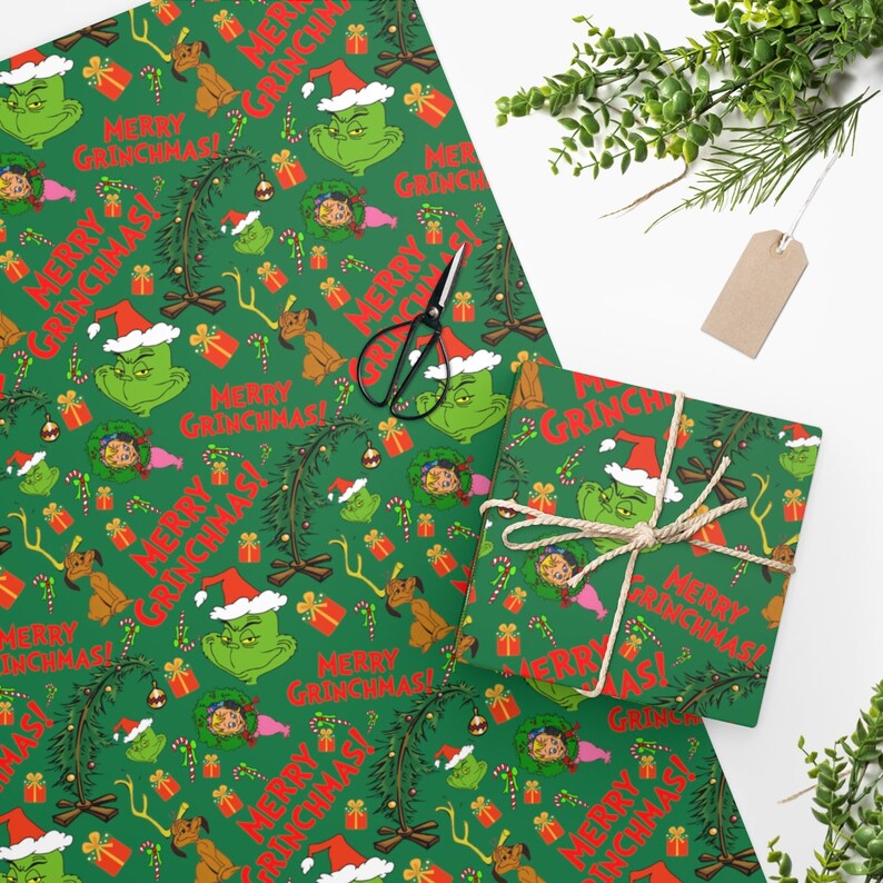 Grinch Stole Christmas Wrapping Paper 