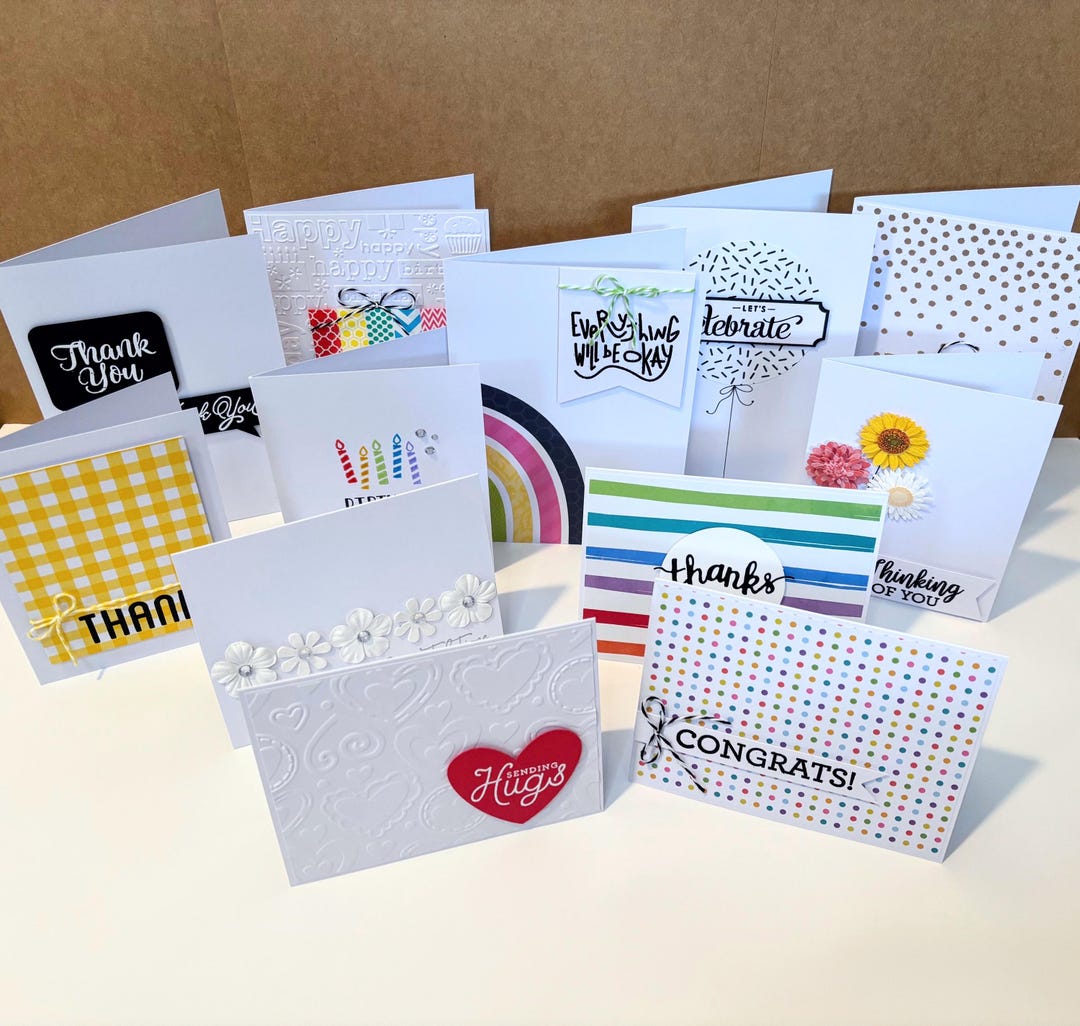Value Bulk Pack of 12 Handmade Greeting Cards - Etsy
