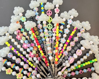 Colorful Glow in the Dark Cloud Clip 6” long, ATM Card Clip, Jewelry Helper