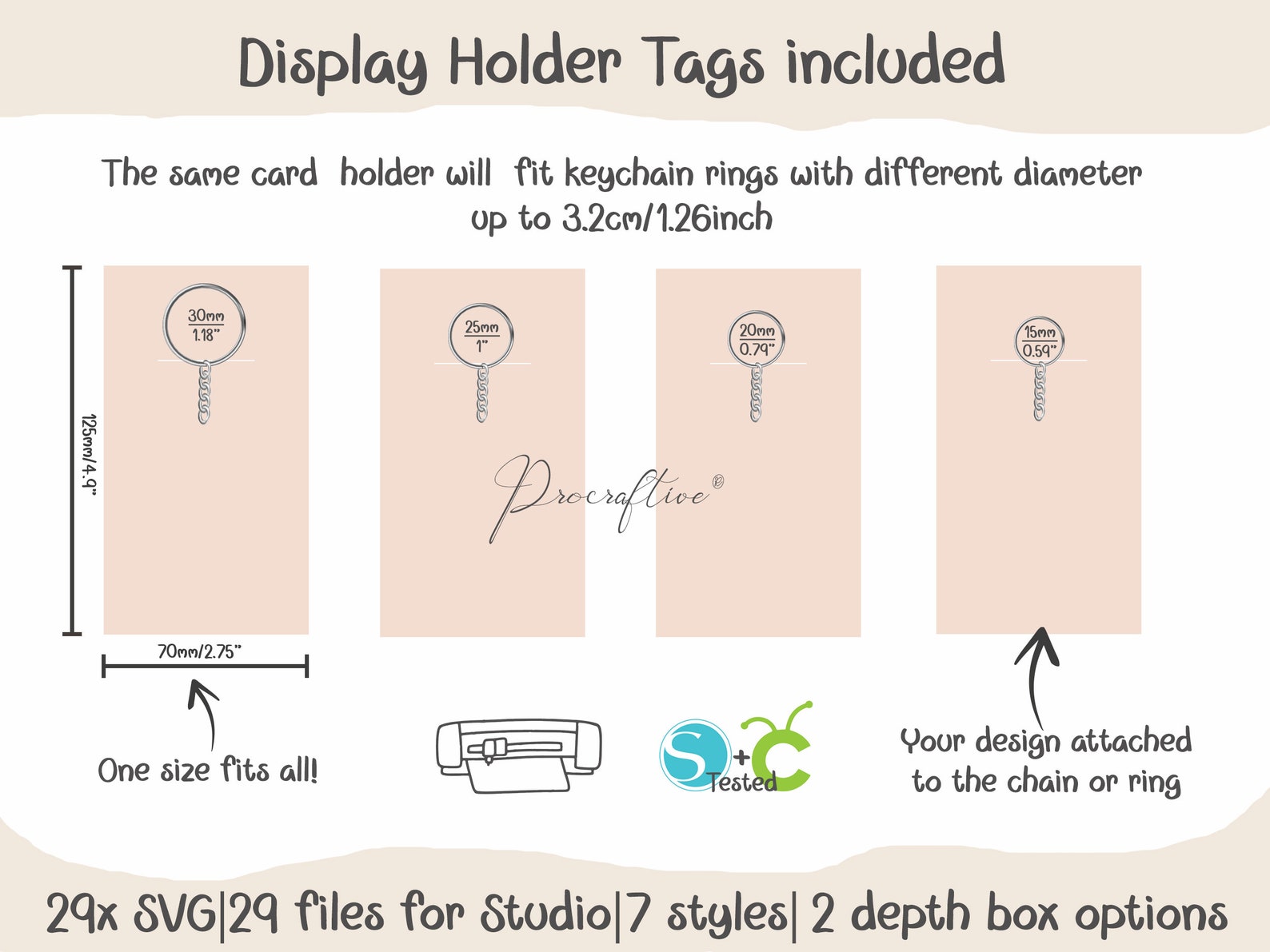 Keychain Boxes and Holders 7 Styles 2 Depth Options Cricut Etsy