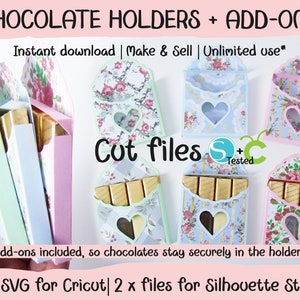 Merci Herz Fenster Schokoladenboxen für 4 Pralinen, SVG, Instant download, Dateien für Cricut, Valentines kleine Geschenke, Box, Cut Dateien