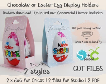 Display Holders for Easter eggs. SVG egg holders. Templates for Cricut & Silhouette. 2 styles included. SVG Cricut
