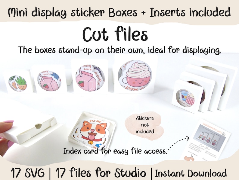 Bundle Sticker Display Boxes Packaging for Stickers Gift Box Etsy