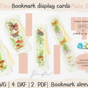Fundas de marcadores, archivos para Silhouette & Cricut, tarjetas de visualización de marcadores en 4 tamaños, marcador epoxi SVG, DXF Studio SVG para marcadores de resina