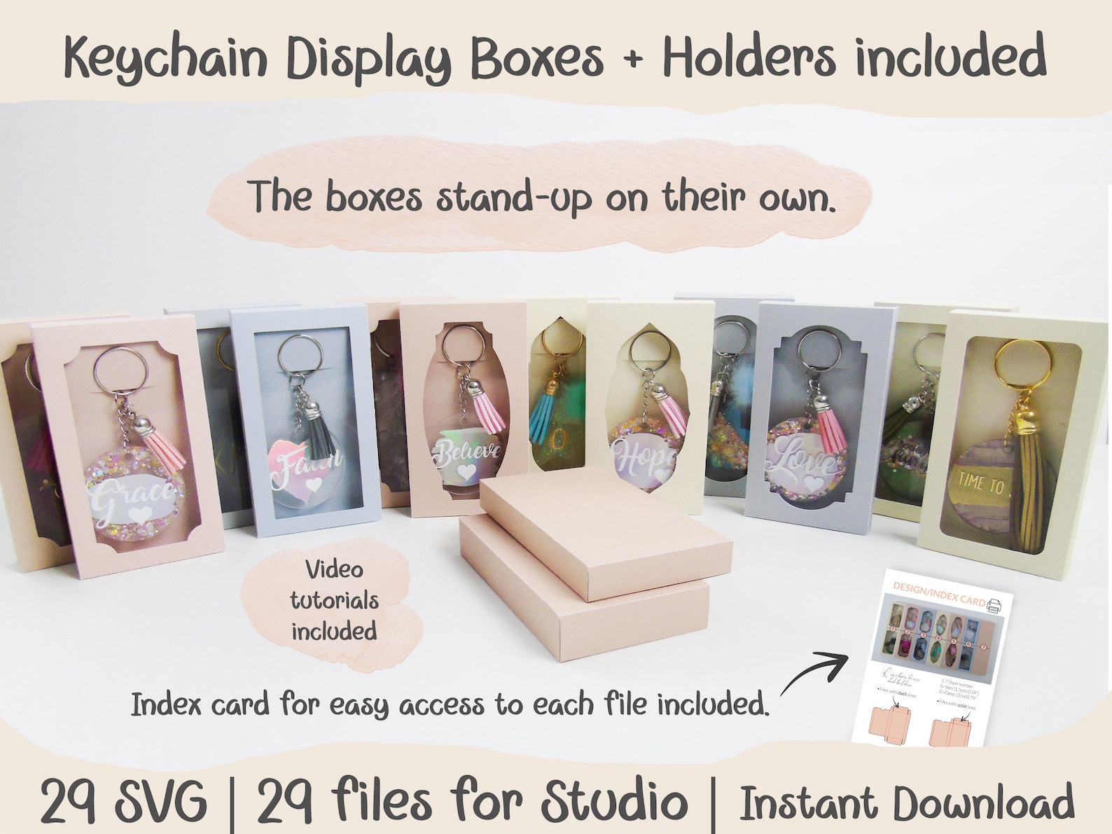 Keychain Boxes and Holders 7 Styles 2 Depth Options Cricut Etsy